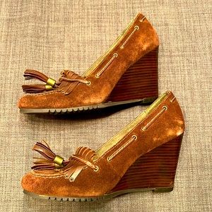 Real leather platform shoes